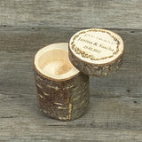 Ringdose Baumstamm, personalisiert