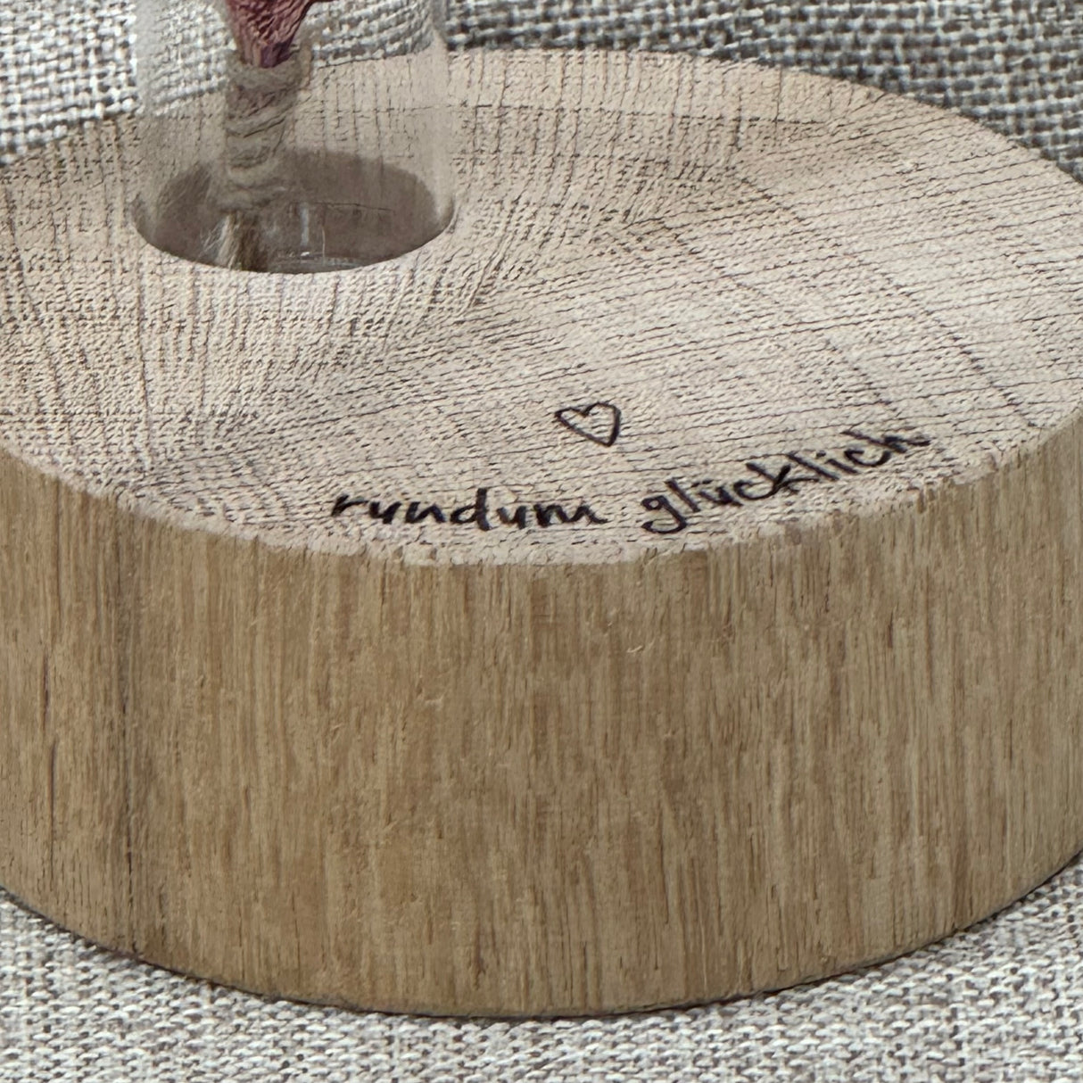 Deko Block Vase rundum glücklich