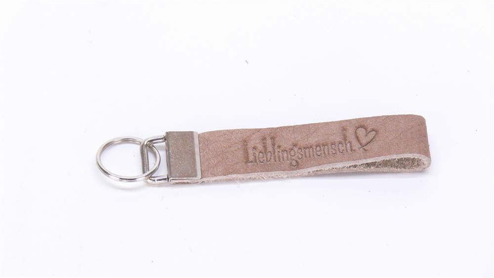 Lieblingsmensch Schlüsselanhänger „Und Dann“ – Graviertes Metall Mit Textilband, 9x3,5 Cm