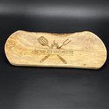 Schneidebrett Olivenholz Naturschnitt 40-44 cm Grilmmeister