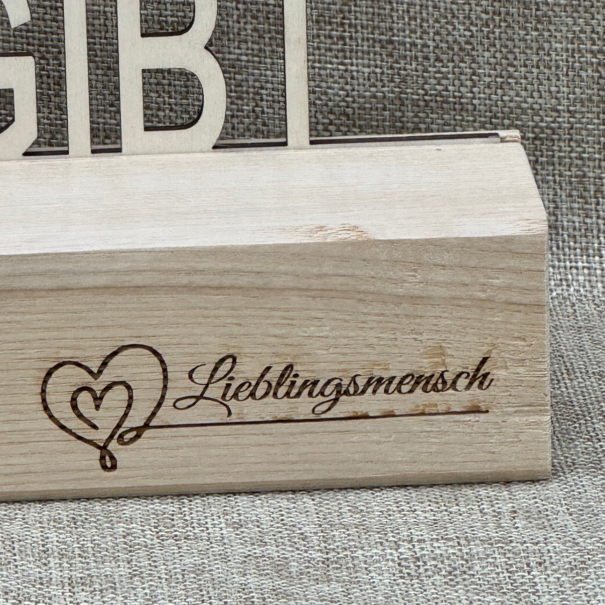 Deko Aufsteller Deluxe Heute ist ein guter Tag um glücklich zu sein, personalisierbar