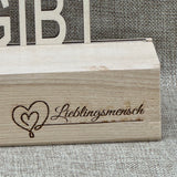 Deko Aufsteller Deluxe Heute ist ein guter Tag um glücklich zu sein, personalisierbar