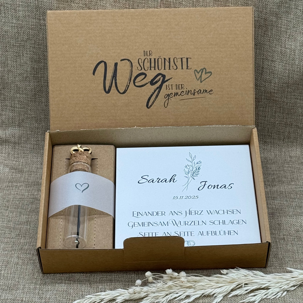 Geschenkset Hochzeit, personalisiert