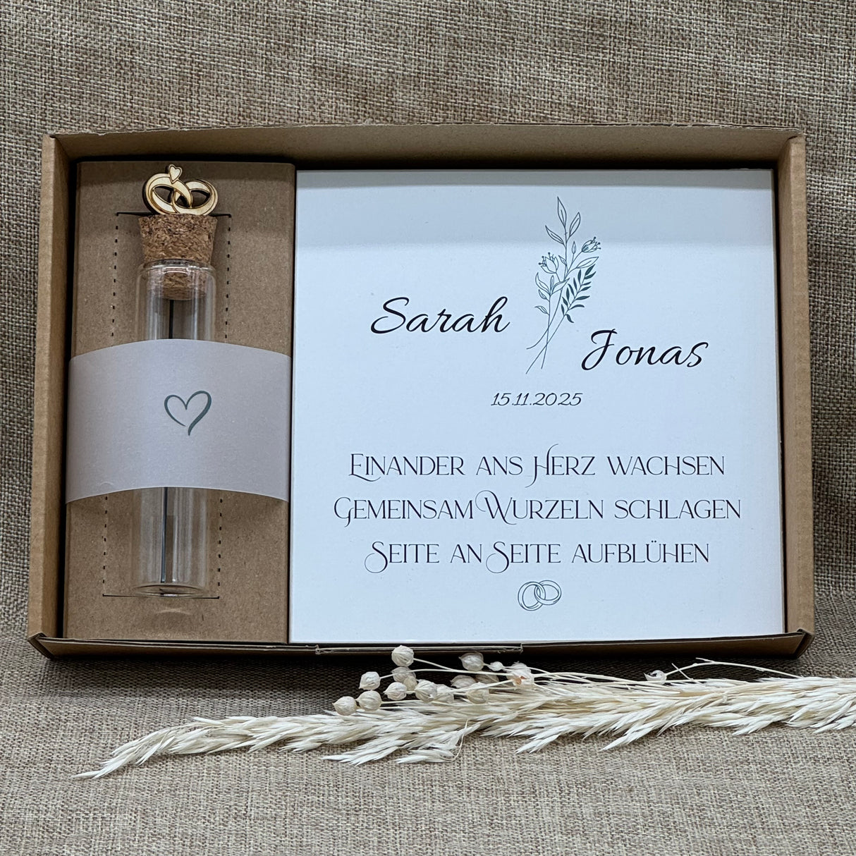 Geschenkset Hochzeit, personalisiert