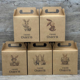 Giebelverpackung klein, Frohe Ostern, 5 Stück