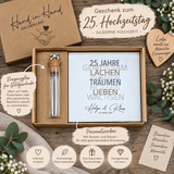 Geschenkset Silberne Hochzeit - personalisiertes Geschenk zum 25. Hochzeitstag