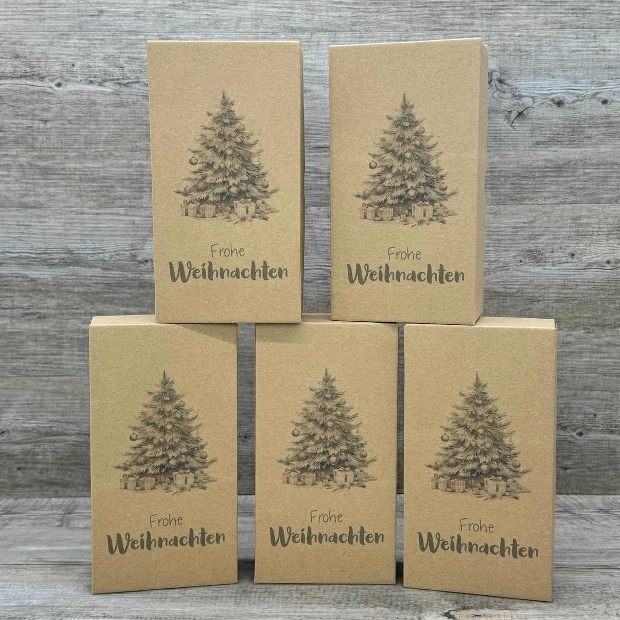 Geschenkverpackung Weihnachten 21 x 11 x 6cm, 5 Stück