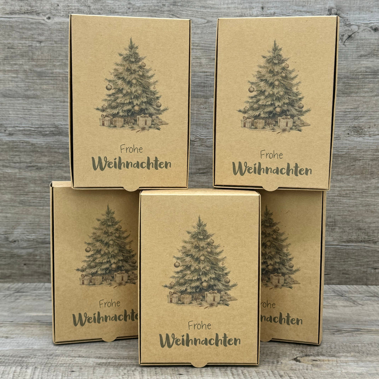 Geschenkverpackung Weihnachten 20 x 14 x 8cm, 5 Stück