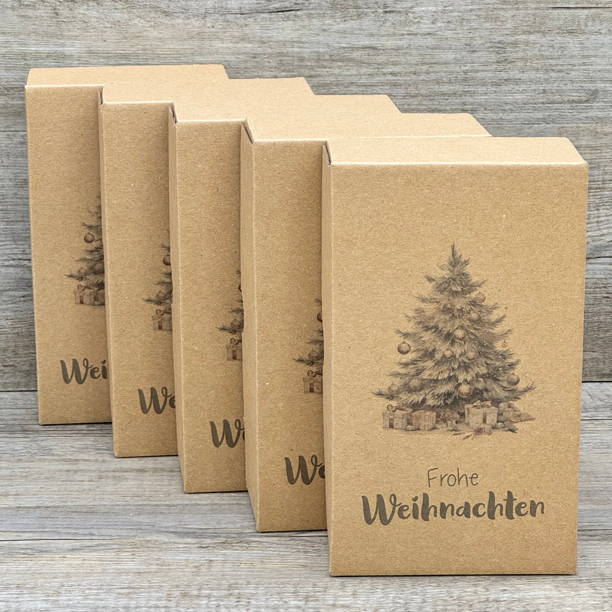Geschenkverpackung Weihnachten 16 x 9 x 5cm, 5 Stück