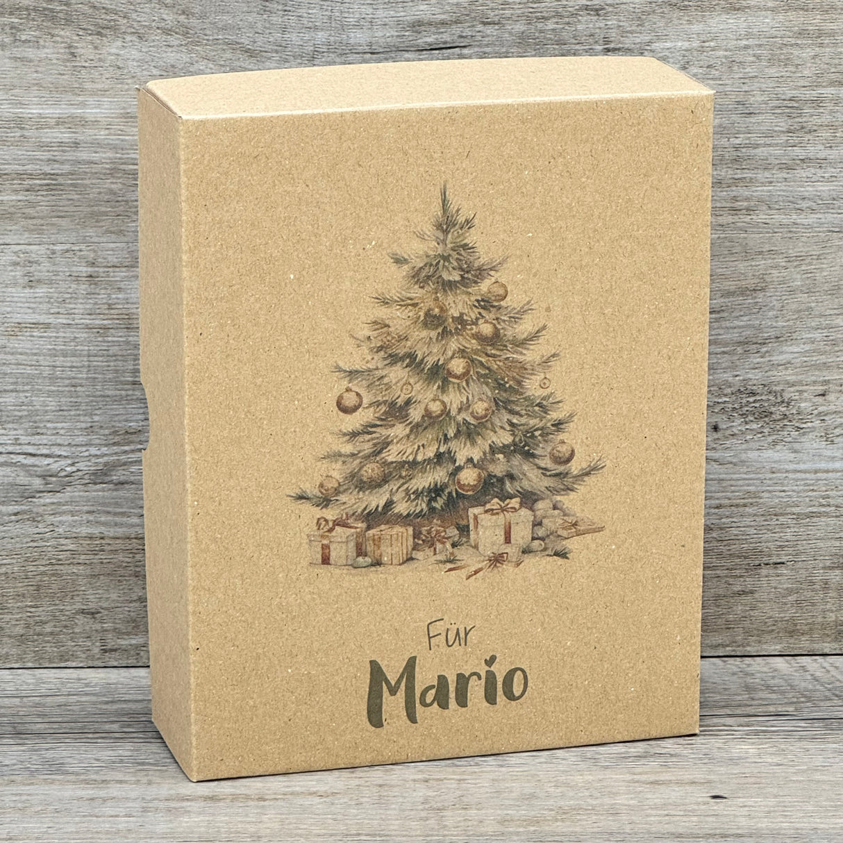 Geschenkverpackung Weihnachten 19 x 15 x 5cm, personalisiert