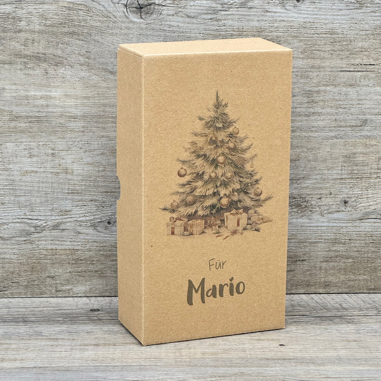Geschenkverpackung Weihnachten 21 x 11 x 5cm, personalisiert