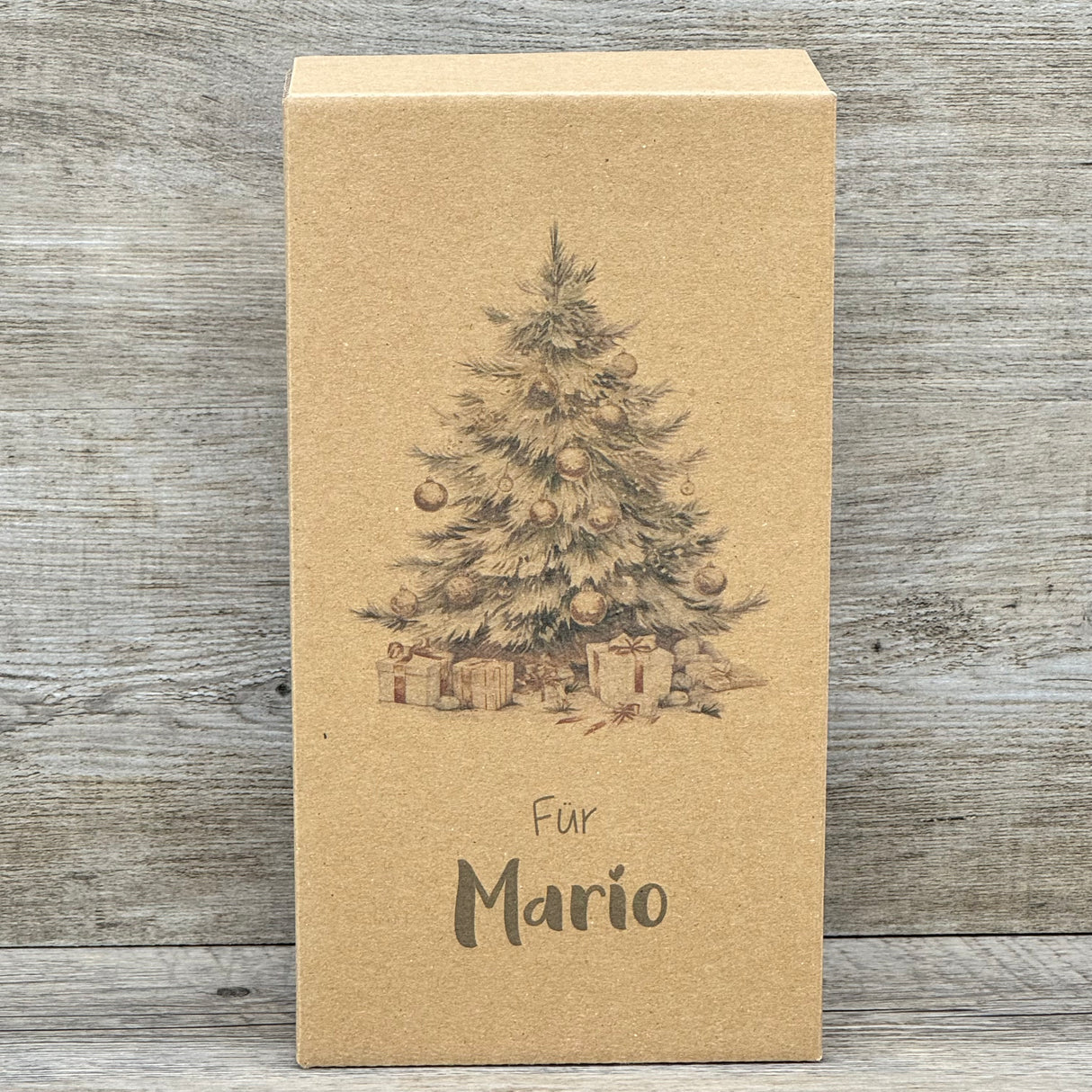 Geschenkverpackung Weihnachten 21 x 11 x 5cm, personalisiert