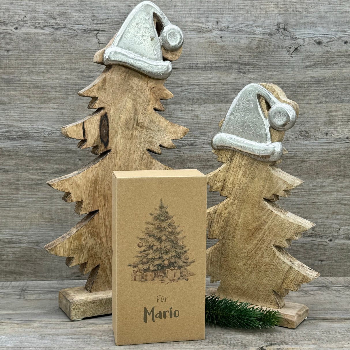 Geschenkverpackung Weihnachten 21 x 11 x 5cm, personalisiert