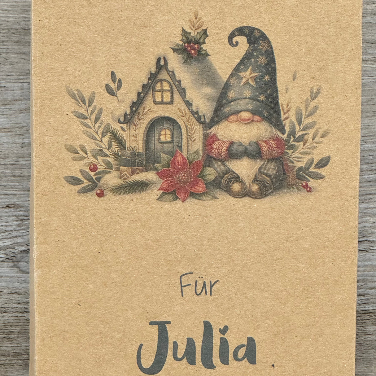 Geschenkverpackung Weihnachten 21 x 11 x 5cm, personalisiert