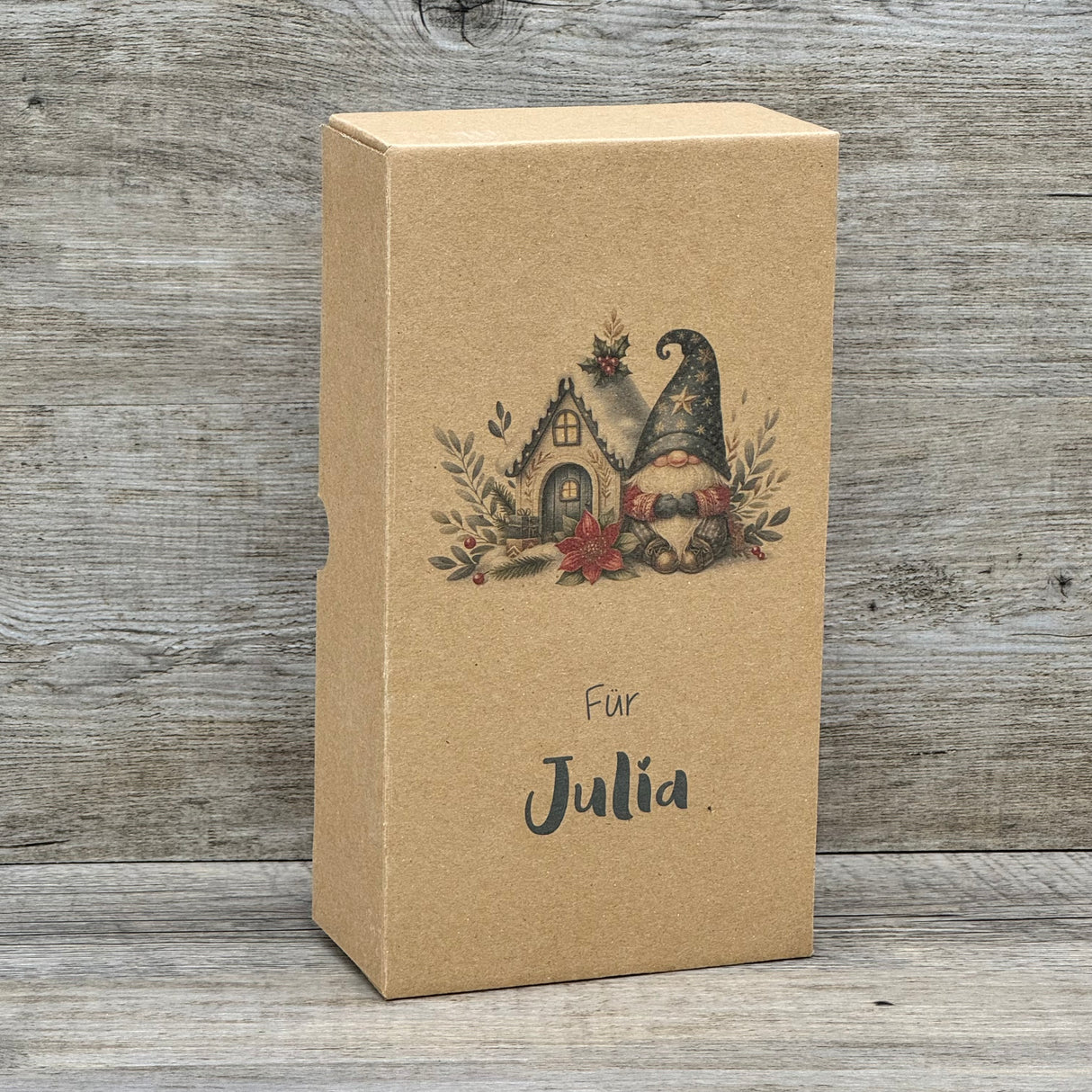 Geschenkverpackung Weihnachten 21 x 11 x 5cm, personalisiert