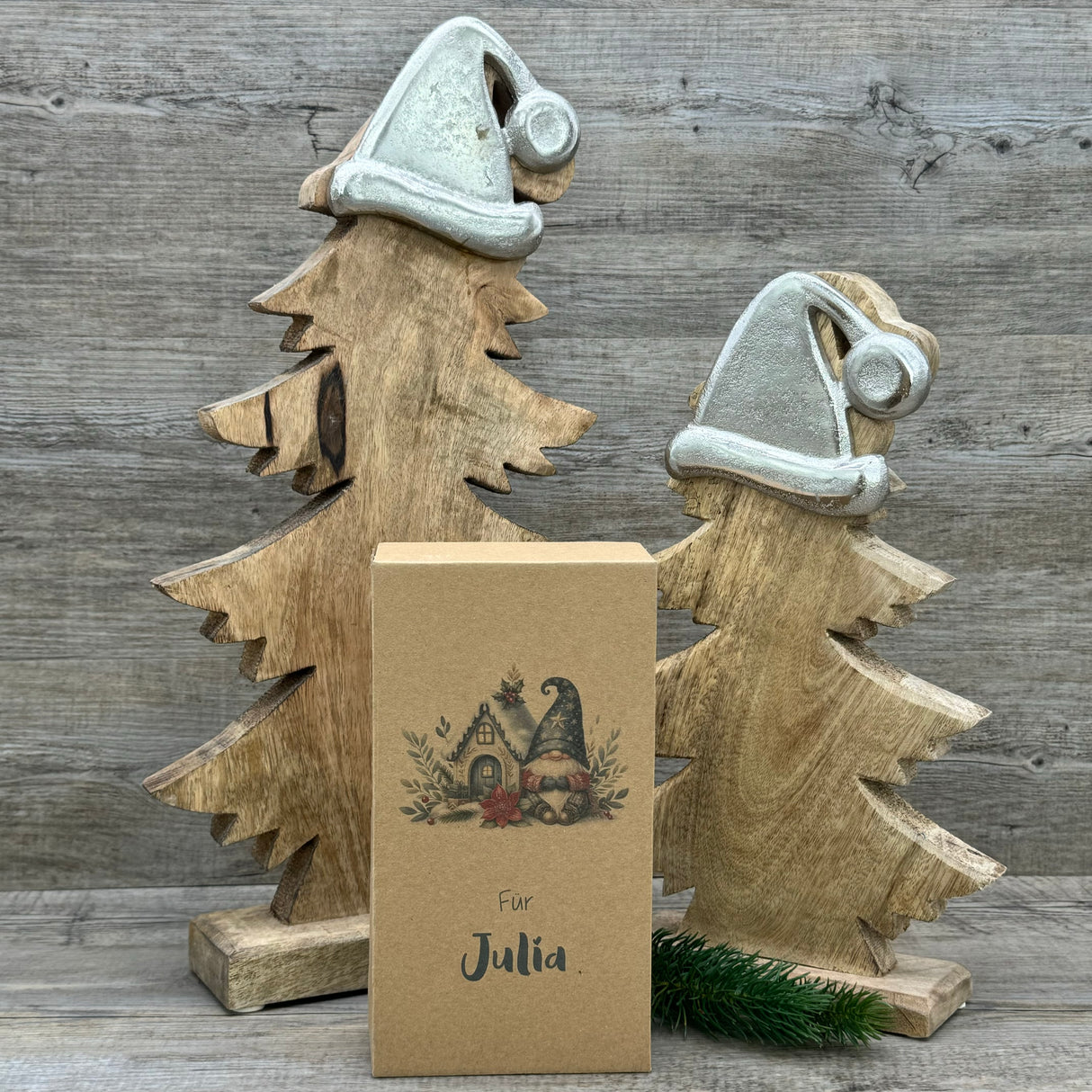 Geschenkverpackung Weihnachten 21 x 11 x 5cm, personalisiert