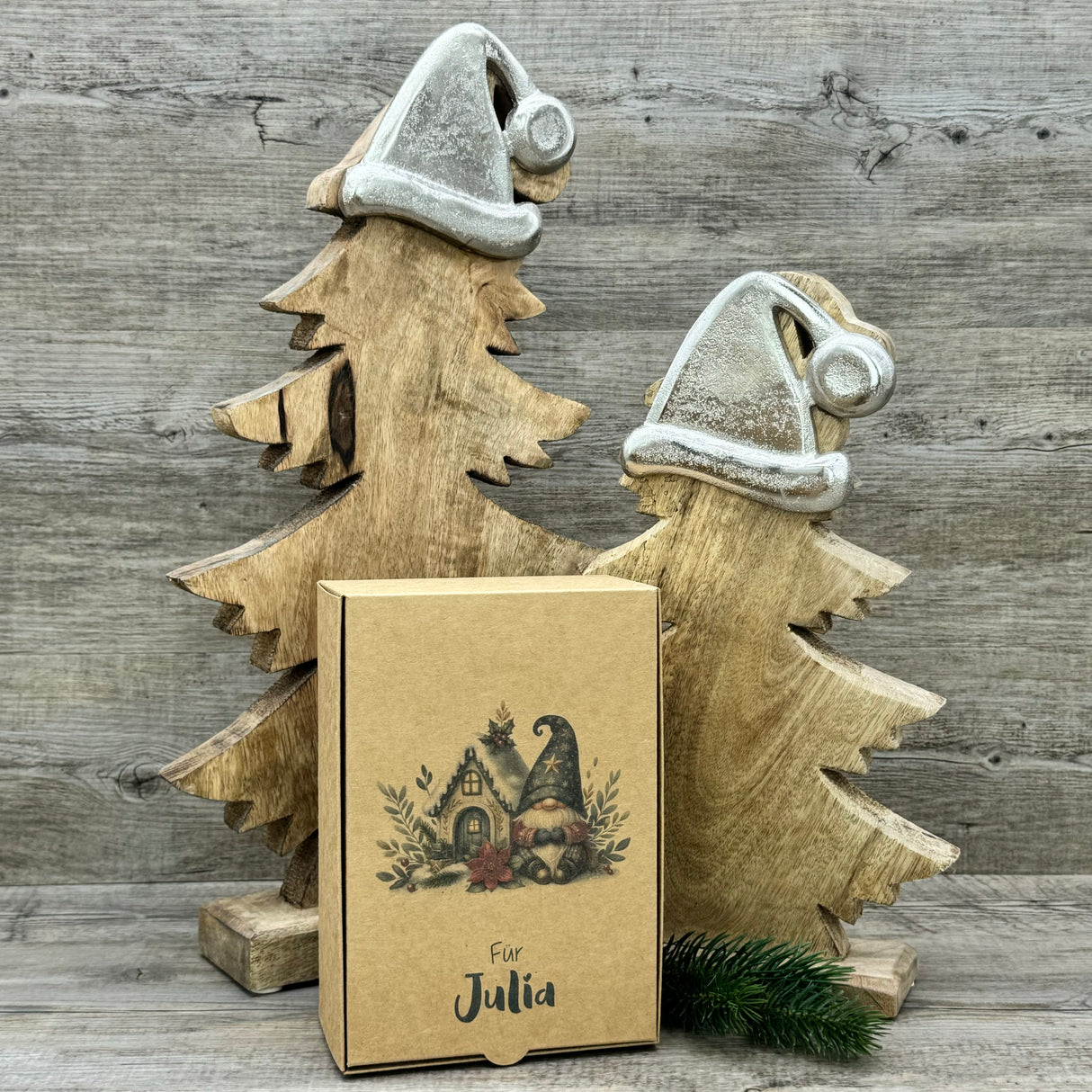 Geschenkverpackung Weihnachten 20 x 14 x 8cm, personalisiert