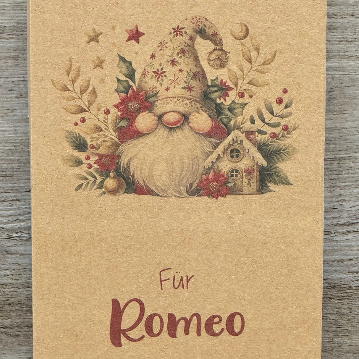 Geschenkverpackung Weihnachten 21 x 11 x 5cm, personalisiert