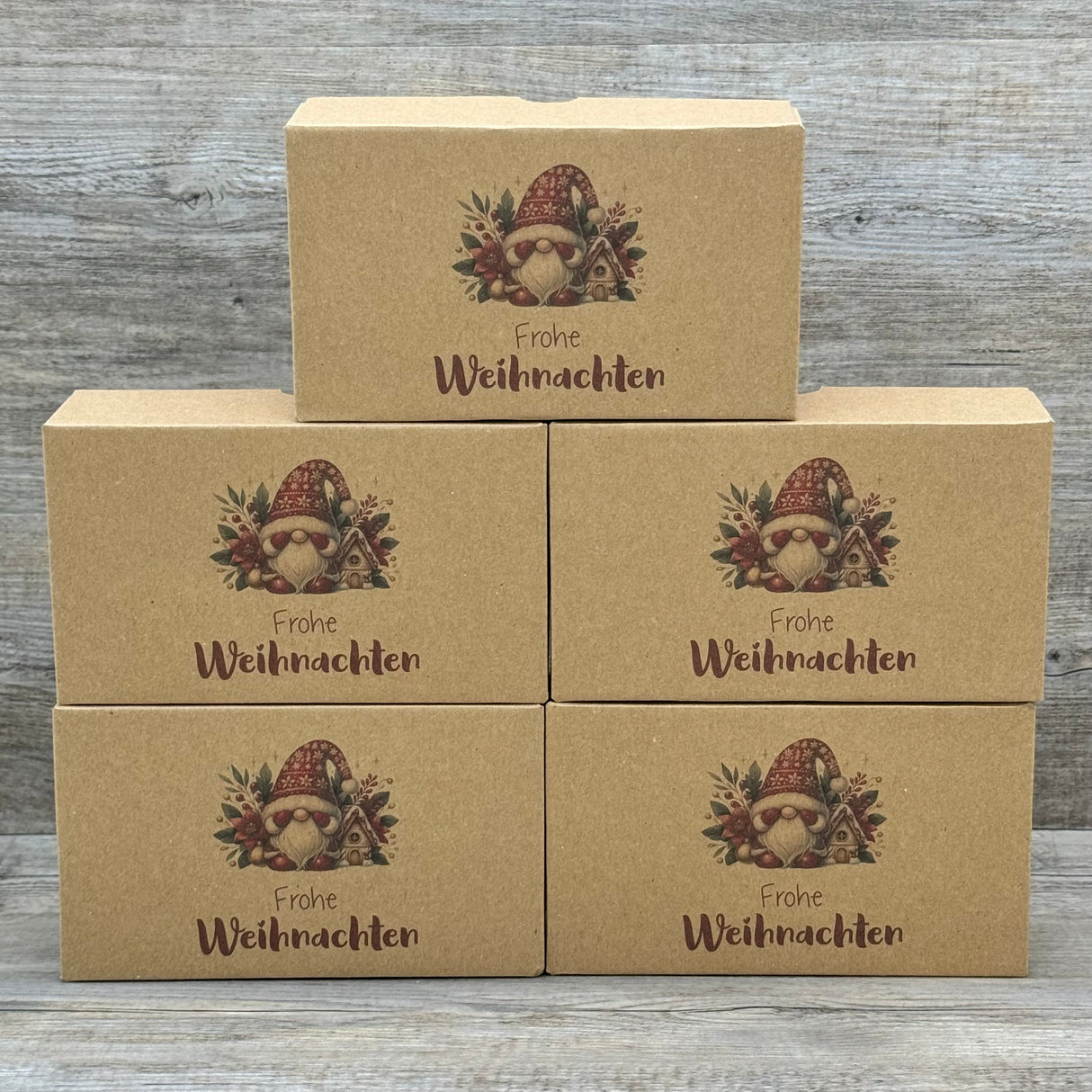 Geschenkverpackung Weihnachten 16 x 9 x 5cm, 5 Stück