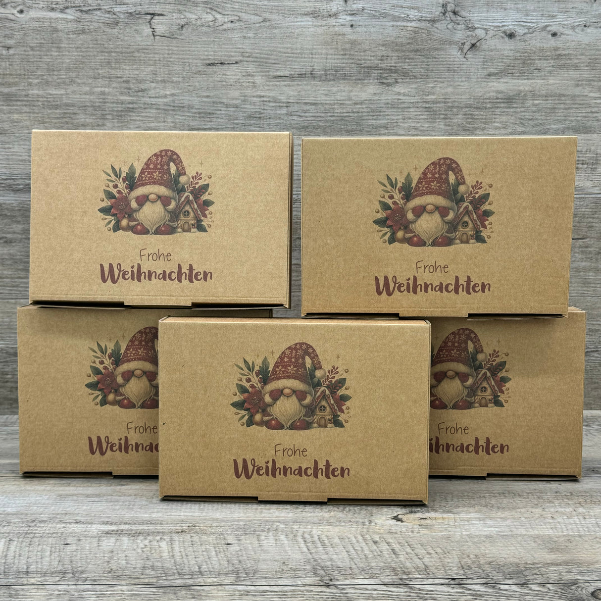 Geschenkverpackung Weihnachten 23 x 16 x 5cm, 5 Stück