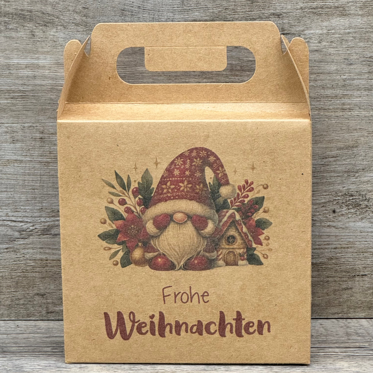Giebelverpackung klein - Weihnachten, 5 Stück