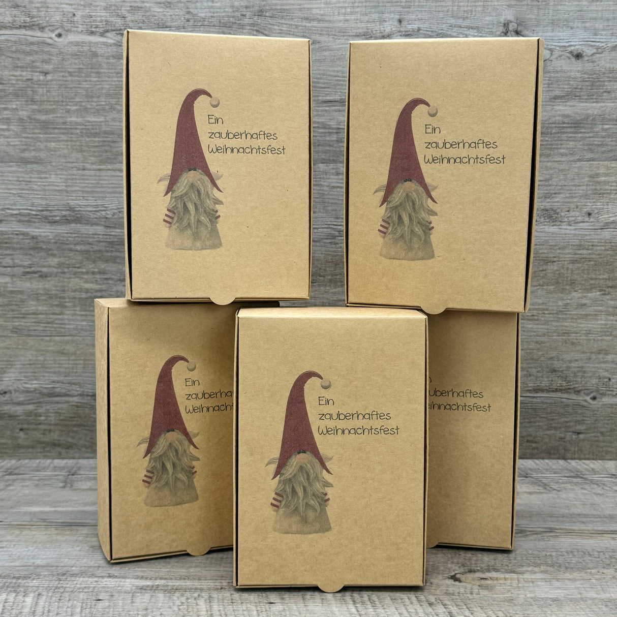 Geschenkverpackung Weihnachten 20 x 14 x 8cm, 5 Stück