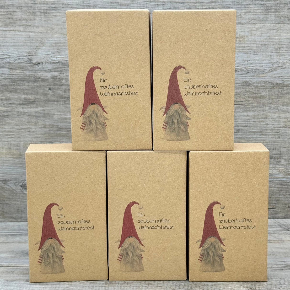 Geschenkverpackung Weihnachten 16 x 9 x 5cm, 5 Stück