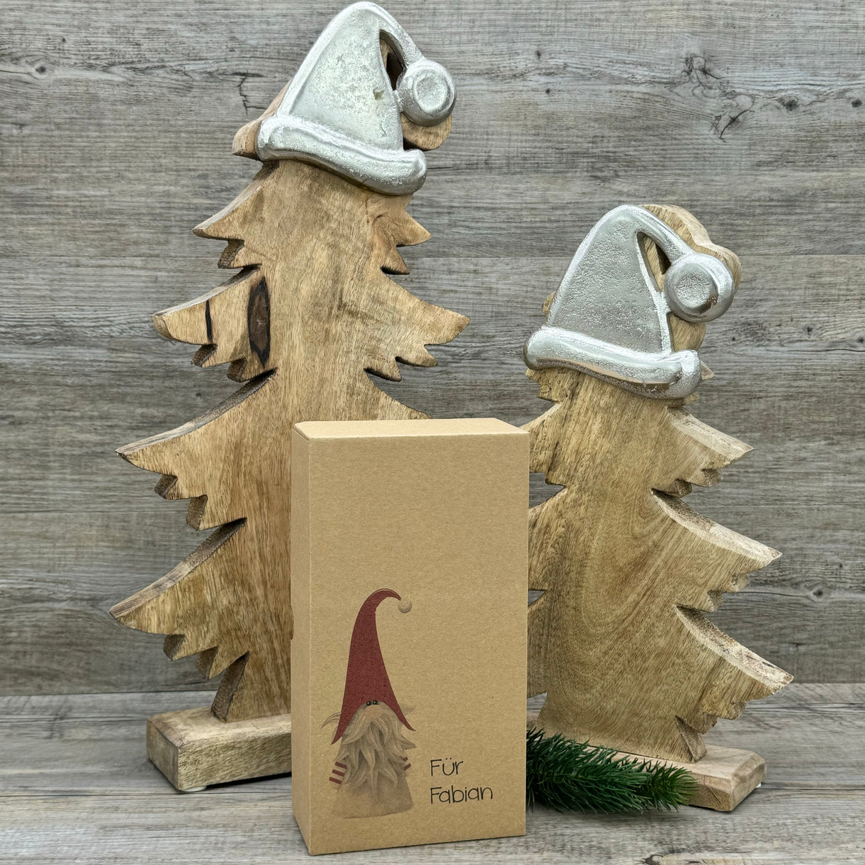 Geschenkverpackung Weihnachten 21 x 11 x 5cm, personalisiert