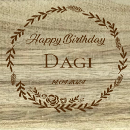 Weinkiste für eine Flasche Wein, Beschriftung 'Happy Birthday', personalisierbar