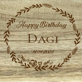 Weinkiste für eine Flasche Wein, Beschriftung 'Happy Birthday', personalisierbar