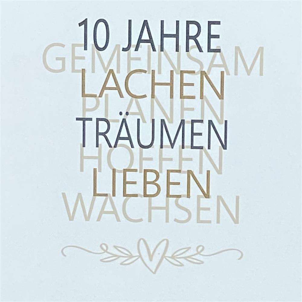 Wooden Block - 10 Jahre Gemeinsam, personalisierbar