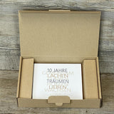 Wooden Block - 10 Jahre Gemeinsam, personalisierbar