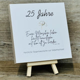 Wooden Block - 25 Jahre Einen Menschen lieben mit Goldprägung