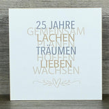 Wooden Block - 25 Jahre Gemeinsam, personalisierbar