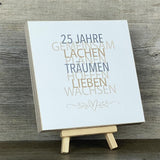 Wooden Block - 25 Jahre Gemeinsam, personalisierbar