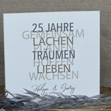 Wooden Block - 25 Jahre Gemeinsam, personalisierbar
