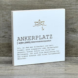 Wooden Block - Ankerplatz mit Goldprägung