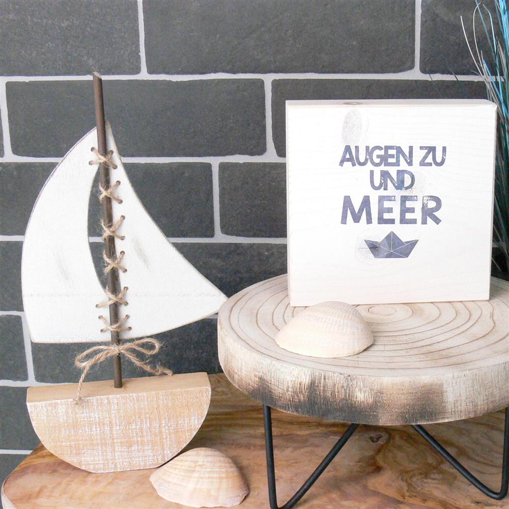 Wooden Block - Augen zu und Meer