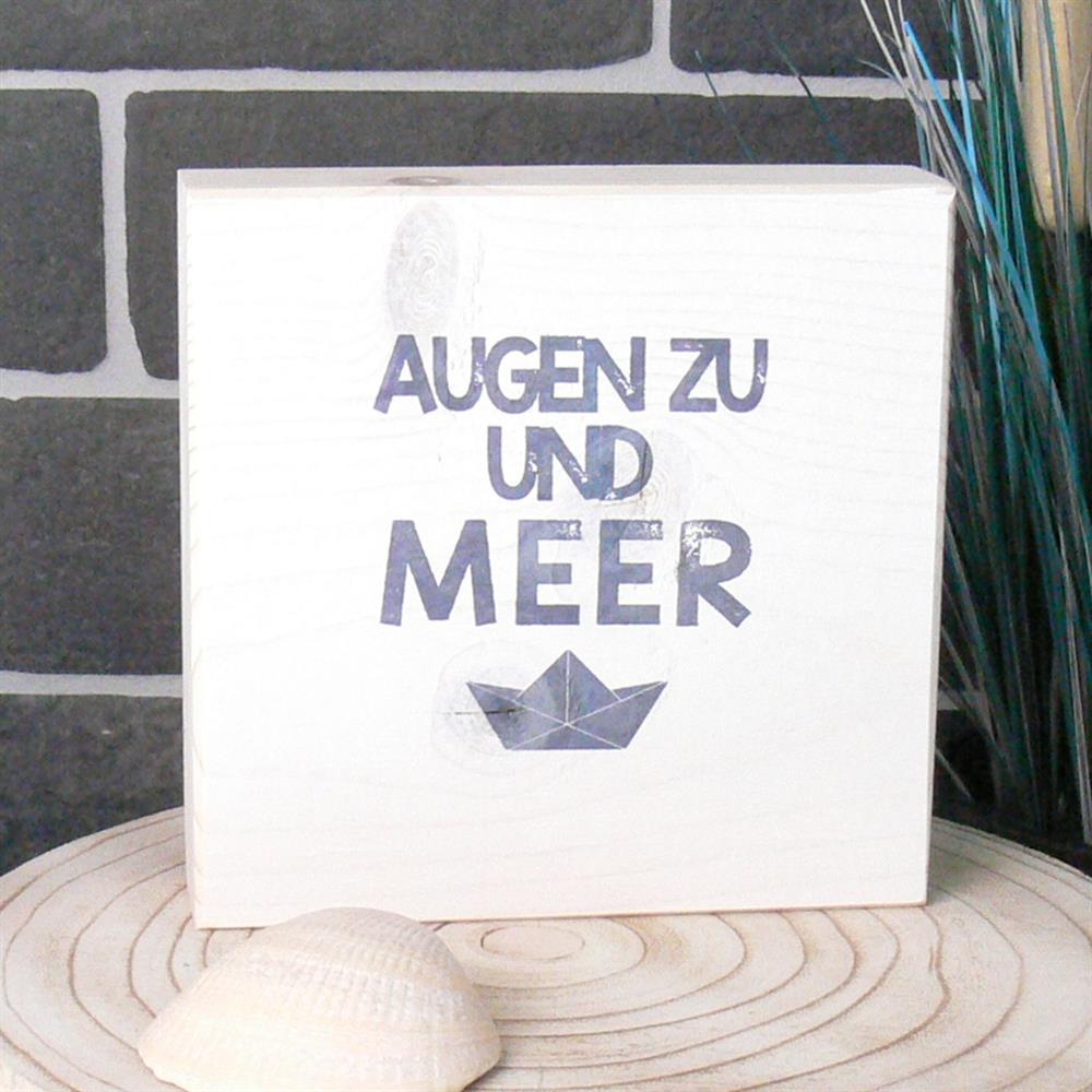 Wooden Block - Augen zu und Meer