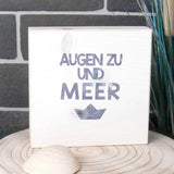 Wooden Block - Augen zu und Meer