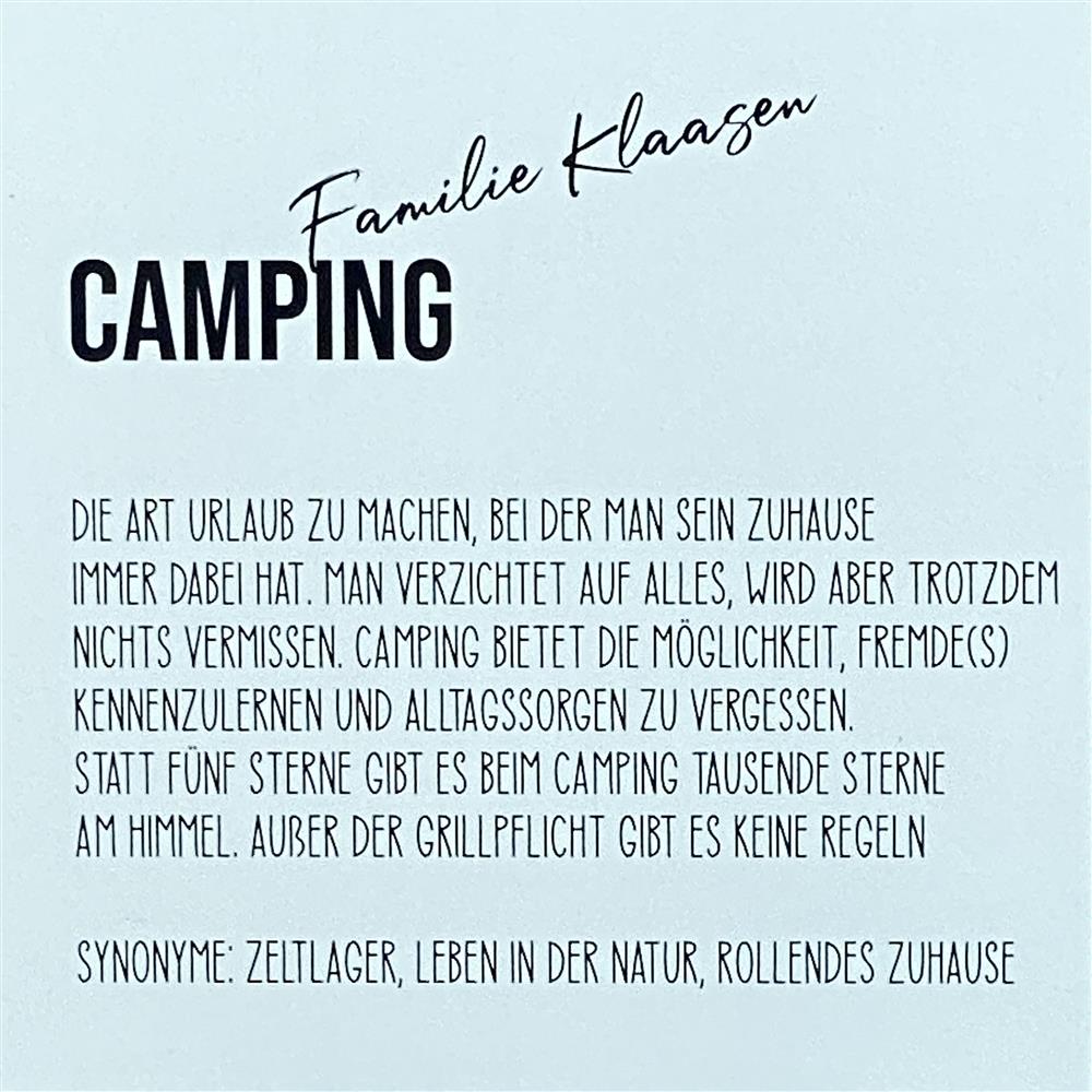 Wooden Block - Camping