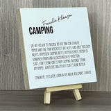 Wooden Block - Camping