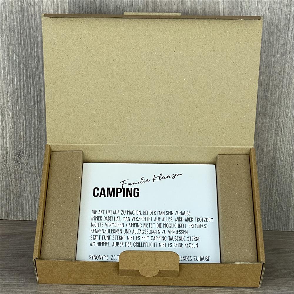 Wooden Block - Camping