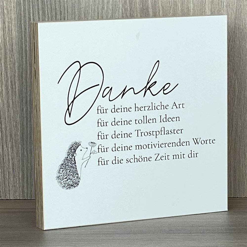 Wooden Block - Danke
