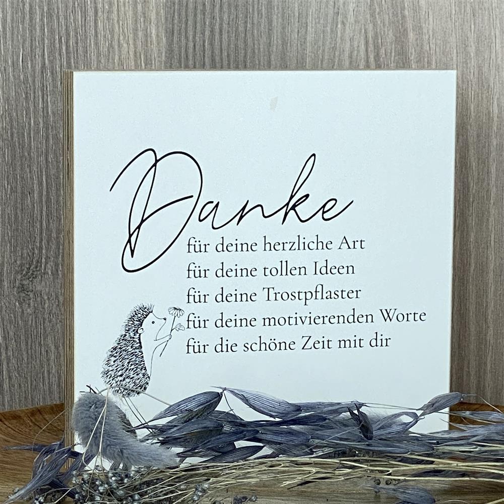 Wooden Block - Danke