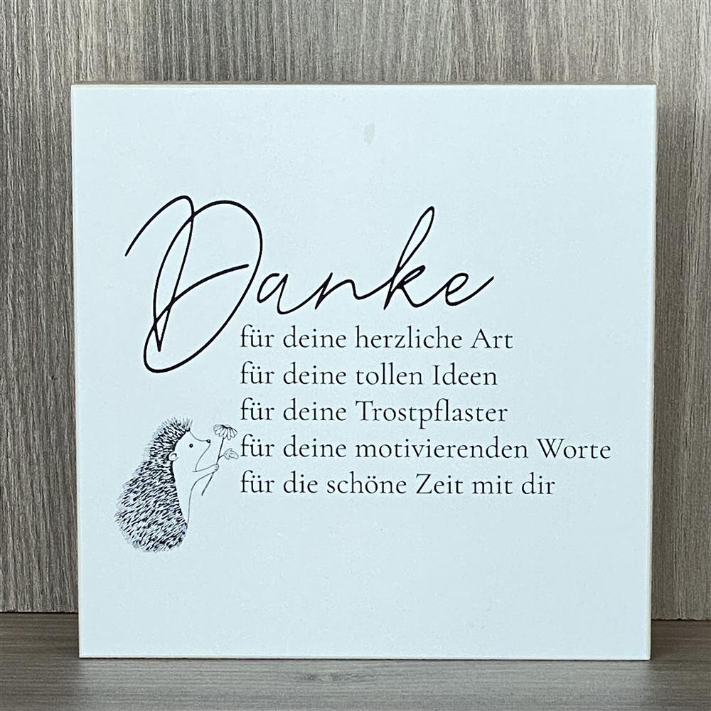 Wooden Block - Danke