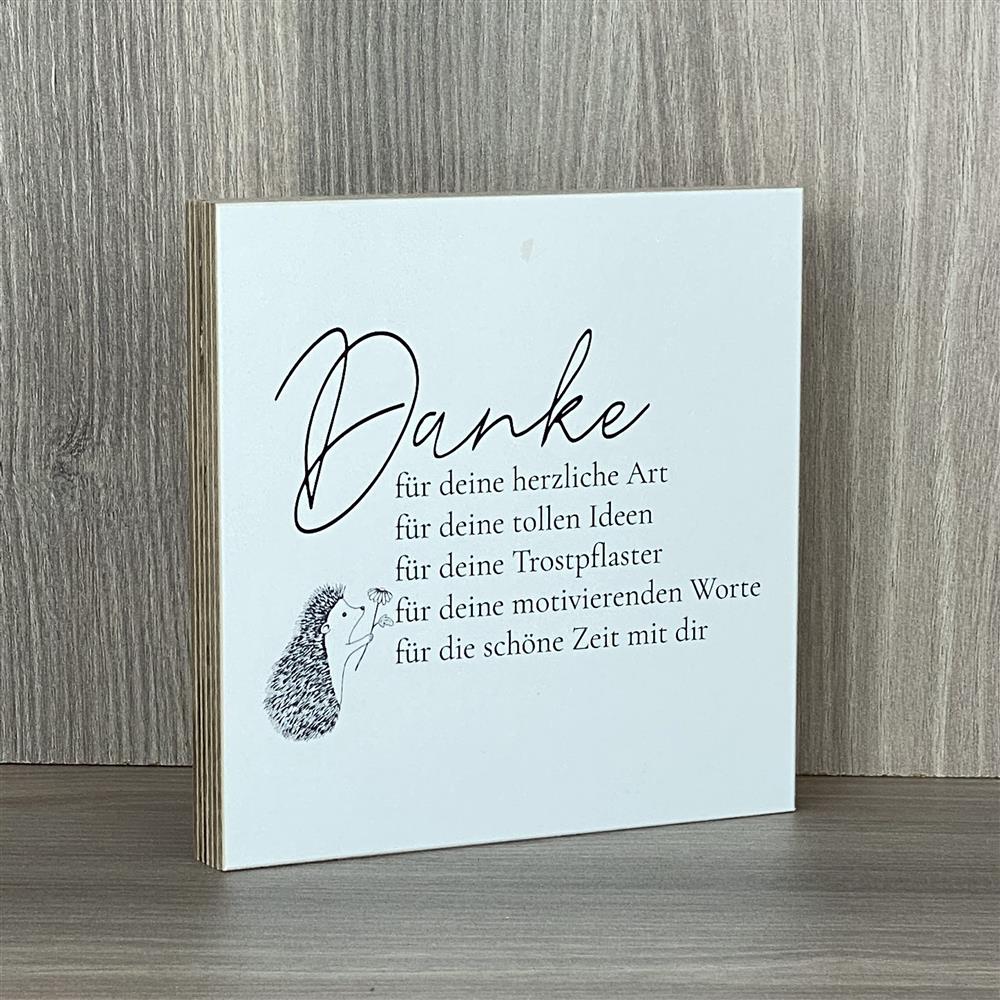 Wooden Block - Danke