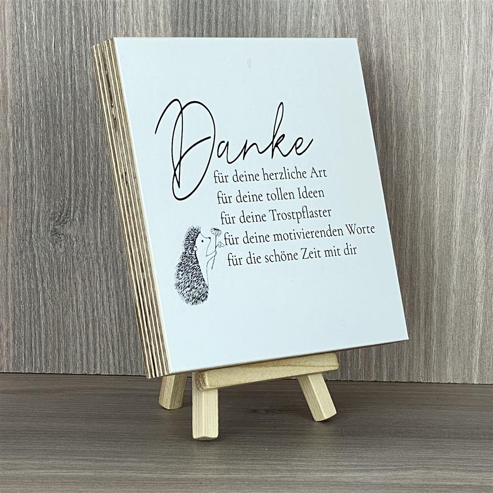 Wooden Block - Danke