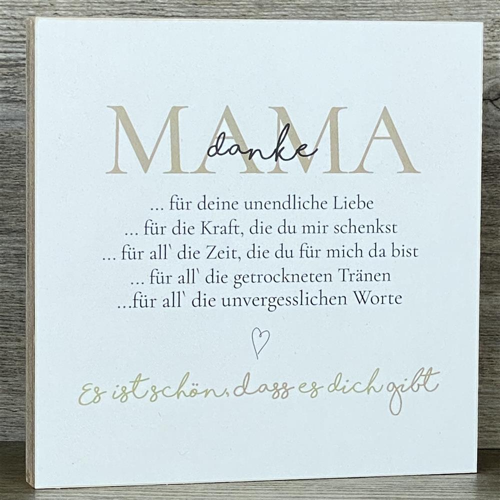 Wooden Block - Danke Mama