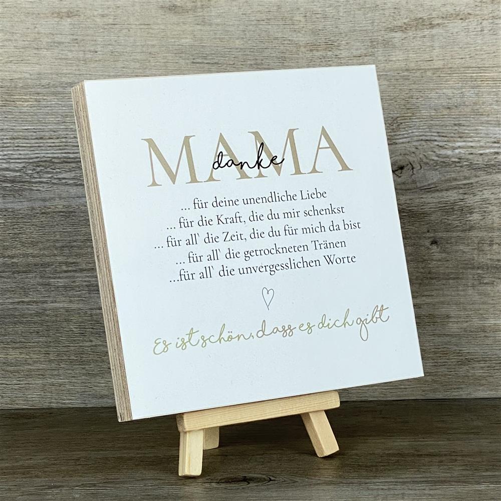 Wooden Block - Danke Mama